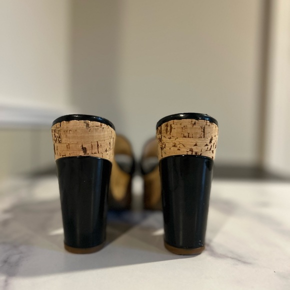 Prada Cork Platform Horsebit Patent Leather Slides 37 - Picture 5 of 10